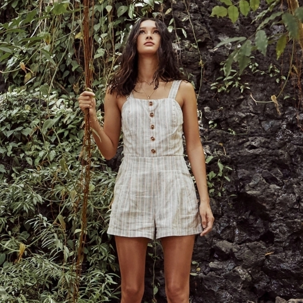 Lost + Wander Multi Stripe Hermosa Romper S